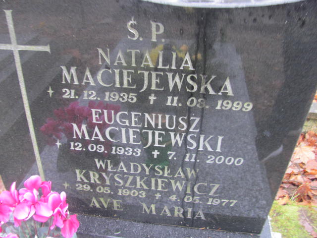 Natalia MACIEJEWSKA 1935 Słupsk - Grobonet - Wyszukiwarka osób pochowanych