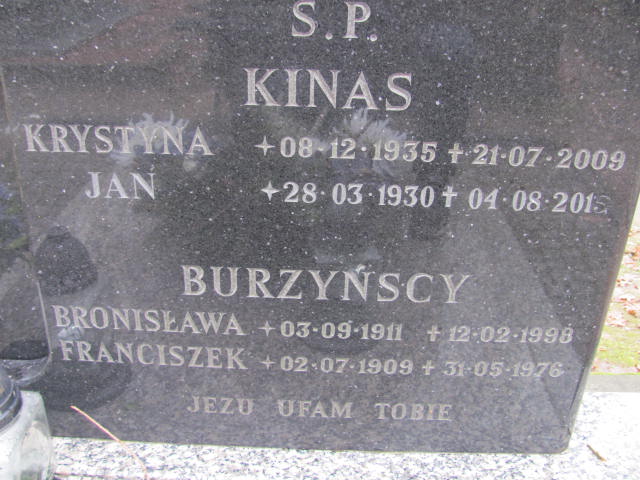 Franciszek BURZYŃSKI 1909 Słupsk - Grobonet - Wyszukiwarka osób pochowanych