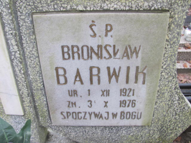 Bronisław BARWIK 1921 Słupsk - Grobonet - Wyszukiwarka osób pochowanych