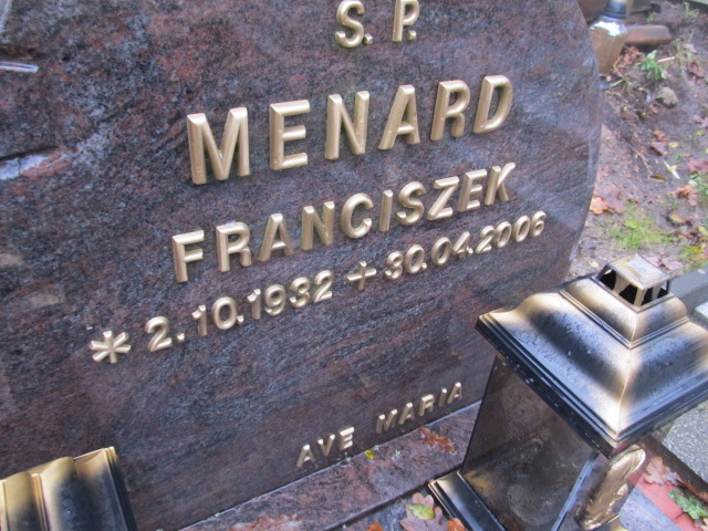 Franciszek MENARD 1932 Słupsk - Grobonet - Wyszukiwarka osób pochowanych