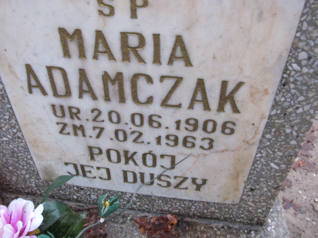 Maria ADAMCZAK 1906 Słupsk - Grobonet - Wyszukiwarka osób pochowanych