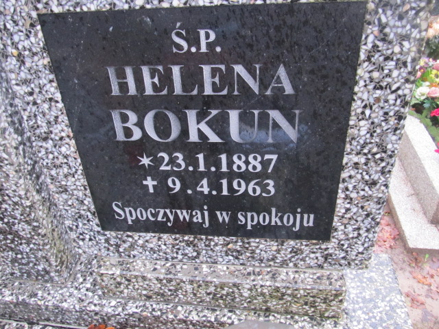 Helena BOKUN 1887 Słupsk - Grobonet - Wyszukiwarka osób pochowanych