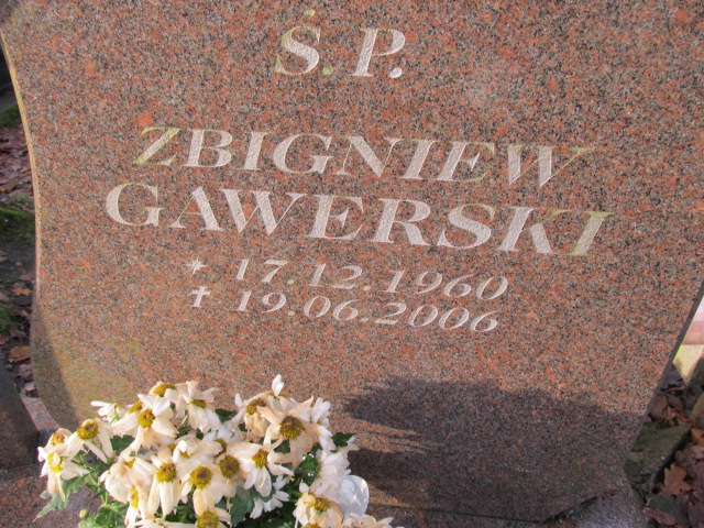 Zbigniew Krzysztof GAWERSKI 1960 Słupsk - Grobonet - Wyszukiwarka osób pochowanych