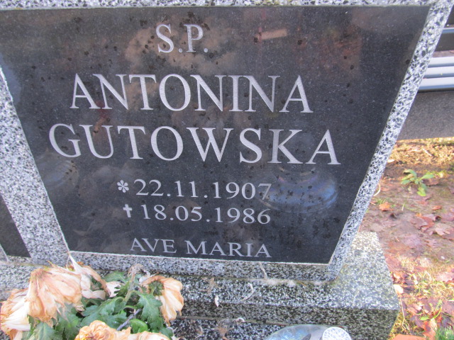 Antonina GUTOWSKA 1907 Słupsk - Grobonet - Wyszukiwarka osób pochowanych