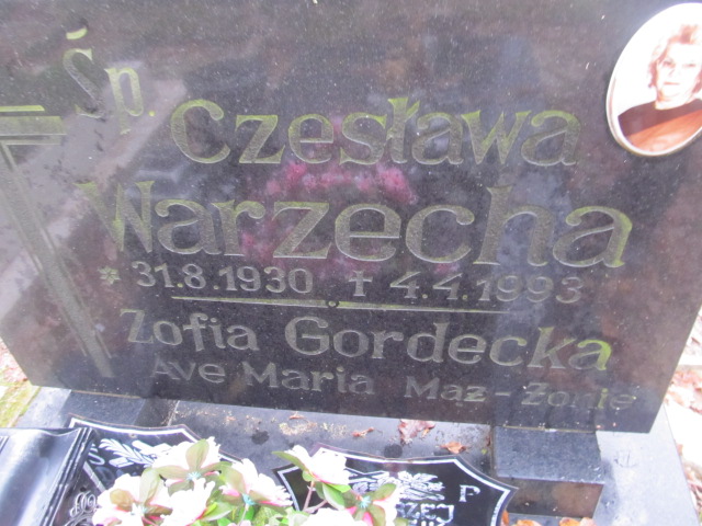 Czesława Warzecha 1930 Słupsk - Grobonet - Wyszukiwarka osób pochowanych
