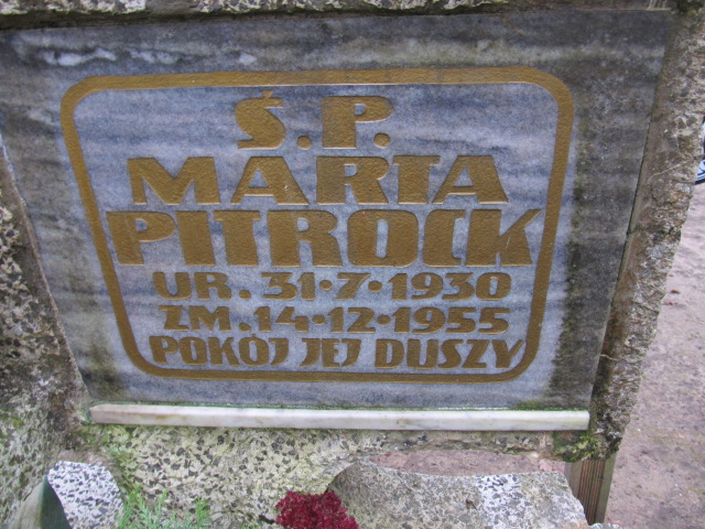 Marta PITROCK 1930 Słupsk - Grobonet - Wyszukiwarka osób pochowanych