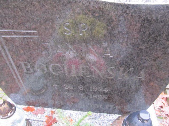 Janina BOCHEŃSKA 1924 Słupsk - Grobonet - Wyszukiwarka osób pochowanych