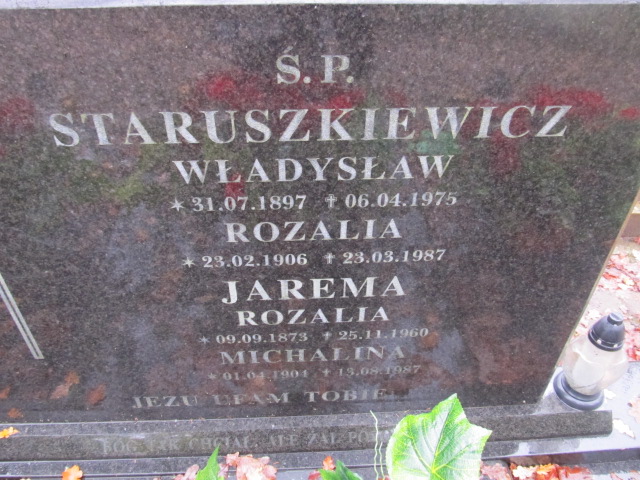 Michalina JAREMA 1904 Słupsk - Grobonet - Wyszukiwarka osób pochowanych