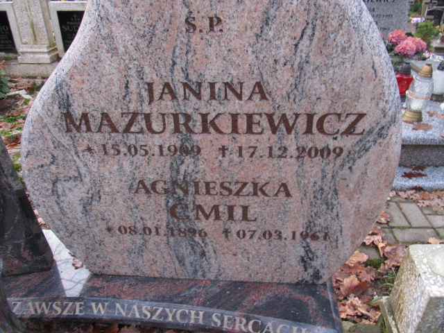 Janina MAZURKIEWICZ 1909 Słupsk - Grobonet - Wyszukiwarka osób pochowanych