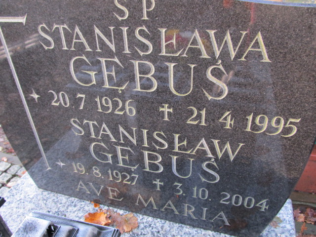 Stanisław GĘBUŚ 1927 Słupsk - Grobonet - Wyszukiwarka osób pochowanych