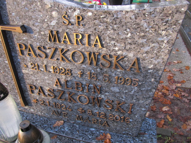 Maria PASZKOWSKA 1928 Słupsk - Grobonet - Wyszukiwarka osób pochowanych
