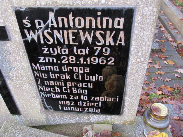 Antonina Wiśniewska 1887 Słupsk - Grobonet - Wyszukiwarka osób pochowanych