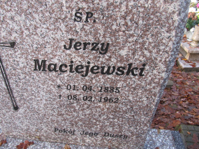 Jerzy MACIEJEWSKI 1885 Słupsk - Grobonet - Wyszukiwarka osób pochowanych