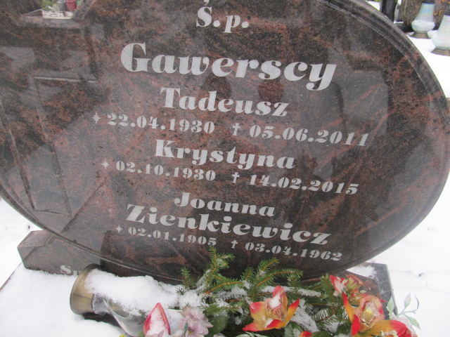 Joanna ZIENKIEWICZ 1905 Słupsk - Grobonet - Wyszukiwarka osób pochowanych