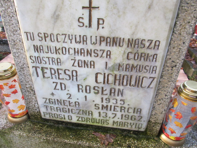 Teresa CICHOWICZ 1935 Słupsk - Grobonet - Wyszukiwarka osób pochowanych