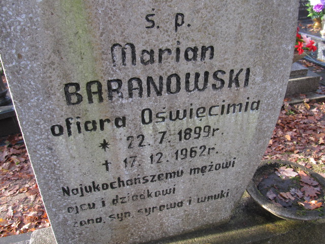Marian BARANOWSKI 1899 Słupsk - Grobonet - Wyszukiwarka osób pochowanych