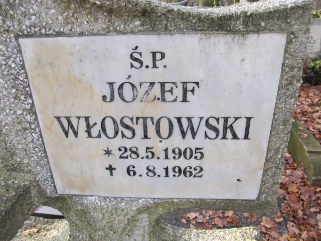Józef WŁOSTOWSKI 1905 Słupsk - Grobonet - Wyszukiwarka osób pochowanych