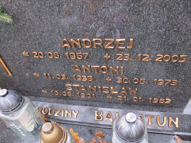 Stanisław BAŁBATUN 1901 Słupsk - Grobonet - Wyszukiwarka osób pochowanych