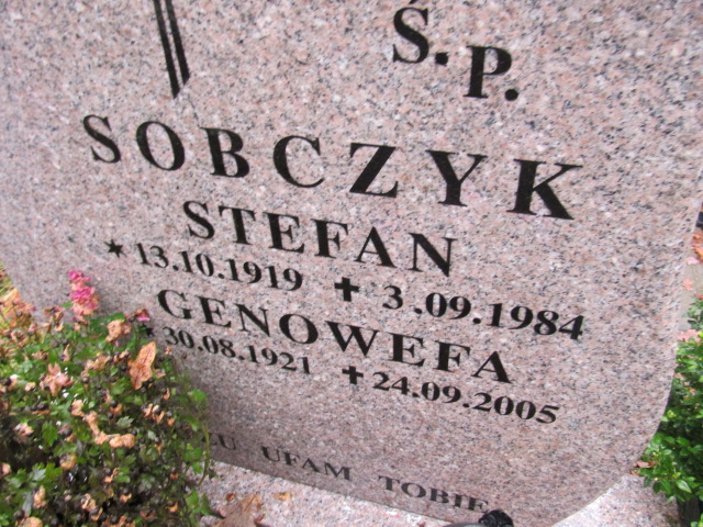 Genowefa SOBCZYK 1921 Słupsk - Grobonet - Wyszukiwarka osób pochowanych