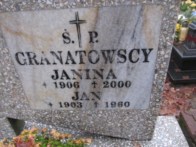 Janina GRANATOWSKA 1906 Słupsk - Grobonet - Wyszukiwarka osób pochowanych