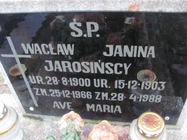 Janina JAROSIŃSKA 1903 Słupsk - Grobonet - Wyszukiwarka osób pochowanych
