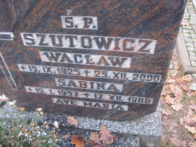 Sabina Szutowicz 1957 Słupsk - Grobonet - Wyszukiwarka osób pochowanych
