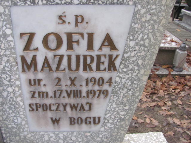 Zofia MAZUREK 1904 Słupsk - Grobonet - Wyszukiwarka osób pochowanych