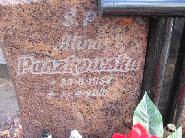 Alina PASZKOWSKA 1958 Słupsk - Grobonet - Wyszukiwarka osób pochowanych