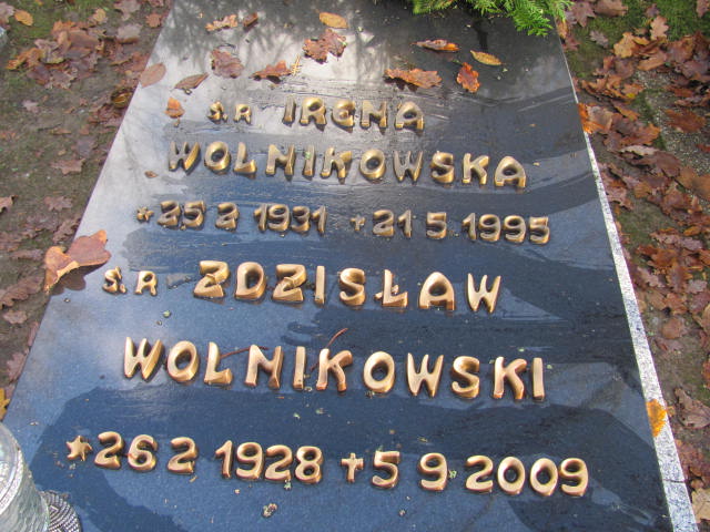 Irena WOLNIKOWSKA 1931 Słupsk - Grobonet - Wyszukiwarka osób pochowanych
