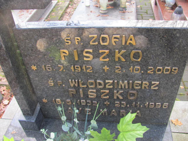 Zofia PISZKO 1912 Słupsk - Grobonet - Wyszukiwarka osób pochowanych