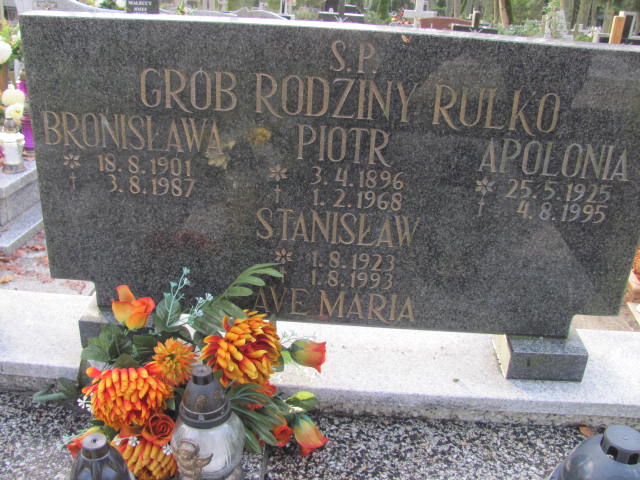 Piotr RULKO 1896 Słupsk - Grobonet - Wyszukiwarka osób pochowanych