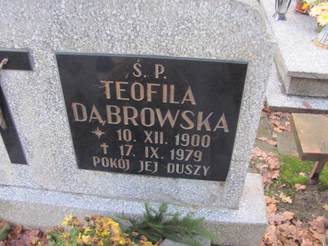 Teofila DĄBROWSKA 1900 Słupsk - Grobonet - Wyszukiwarka osób pochowanych