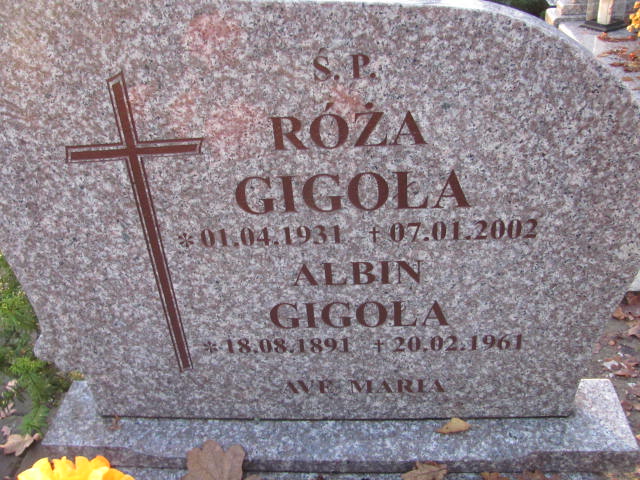 Róża GIGOŁA 1931 Słupsk - Grobonet - Wyszukiwarka osób pochowanych