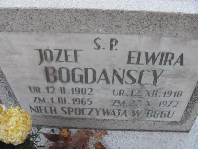 Józef BOGDAŃSKI 1902 Słupsk - Grobonet - Wyszukiwarka osób pochowanych