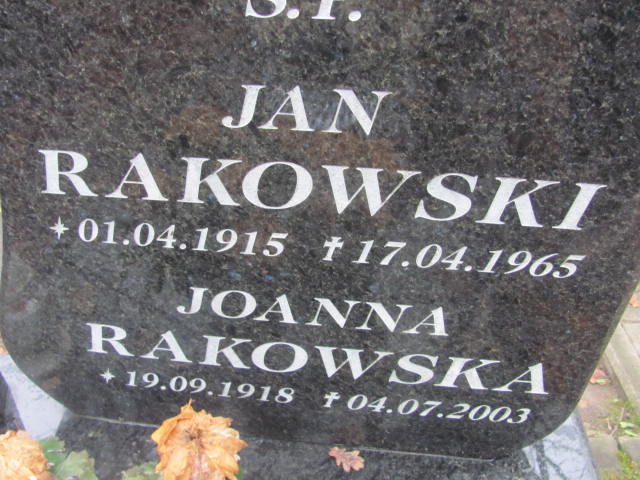 Joanna RAKOWSKA 1918 Słupsk - Grobonet - Wyszukiwarka osób pochowanych