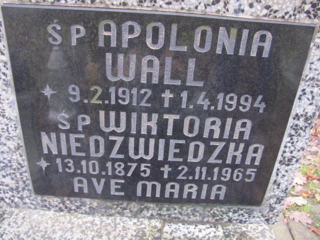 Apolonia JAKUBOWSKA - WALL 1912 Słupsk - Grobonet - Wyszukiwarka osób pochowanych