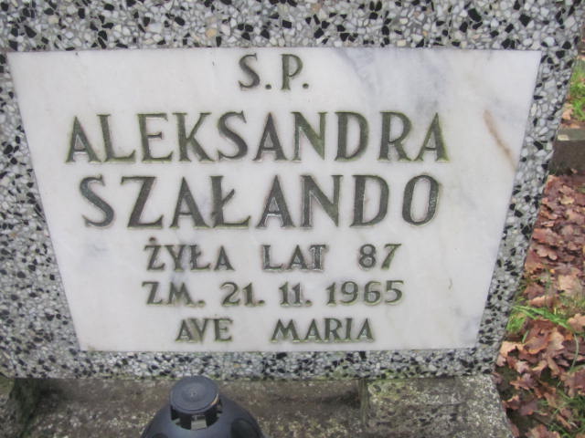 Aleksandra Szałando 1879 Słupsk - Grobonet - Wyszukiwarka osób pochowanych