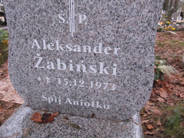 Aleksander ŻABIŃSKI 1973 Słupsk - Grobonet - Wyszukiwarka osób pochowanych