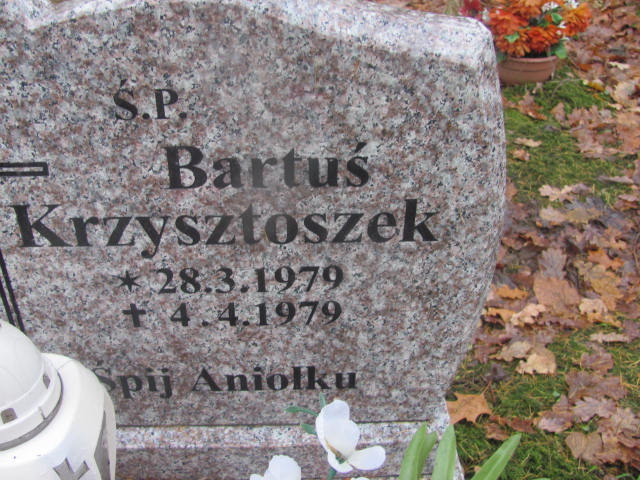Bartłomiej KRZYSZTOSZEK 1979 Słupsk - Grobonet - Wyszukiwarka osób pochowanych