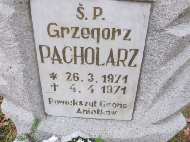 Grzegorz PACHOLARZ 1971 Słupsk - Grobonet - Wyszukiwarka osób pochowanych