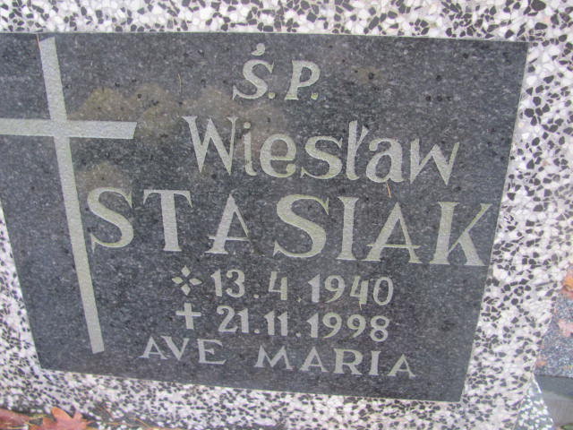 Wiesław STASIAK 1940 Słupsk - Grobonet - Wyszukiwarka osób pochowanych