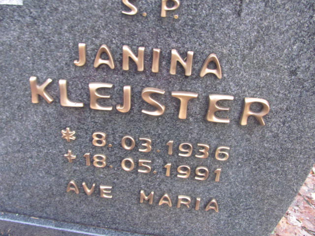Janina Klejster 1936 Słupsk - Grobonet - Wyszukiwarka osób pochowanych