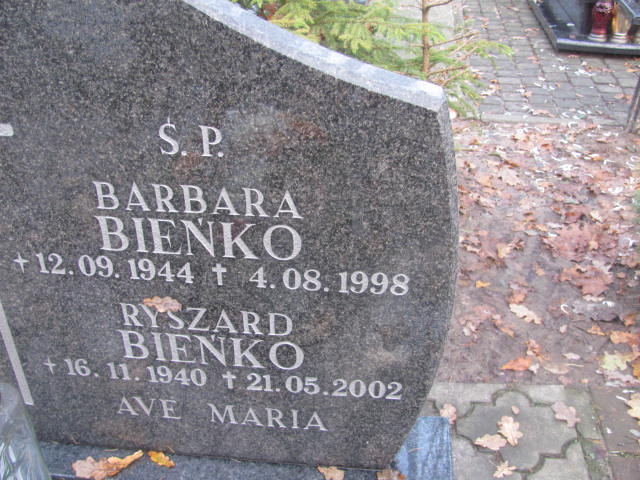 Ryszard BIEŃKO 1940 Słupsk - Grobonet - Wyszukiwarka osób pochowanych