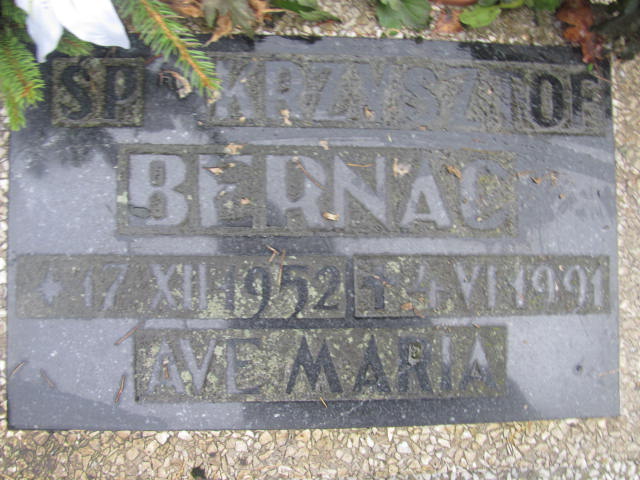 Krzysztof Bernat 1952 Słupsk - Grobonet - Wyszukiwarka osób pochowanych