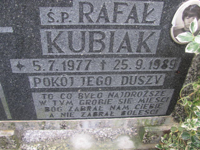 Adam KUBIAK 1971 Słupsk - Grobonet - Wyszukiwarka osób pochowanych