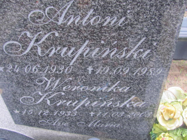 Weronika KRUPIŃSKA 1933 Słupsk - Grobonet - Wyszukiwarka osób pochowanych