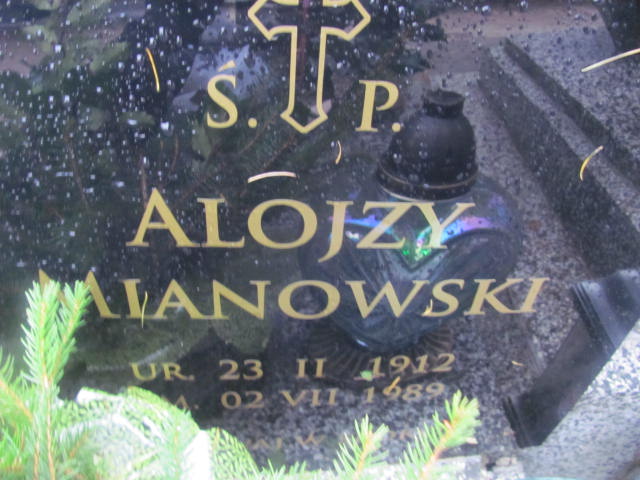 Alojzy MIANOWSKI 1912 Słupsk - Grobonet - Wyszukiwarka osób pochowanych