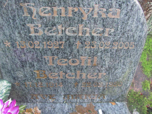 Teofil BETCHER 1914 Słupsk - Grobonet - Wyszukiwarka osób pochowanych