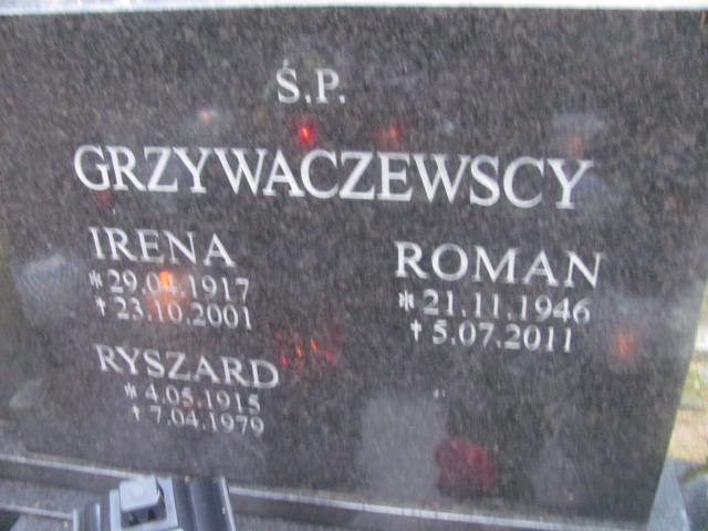 Roman GRZYWACZEWSKI 1946 Słupsk - Grobonet - Wyszukiwarka osób pochowanych