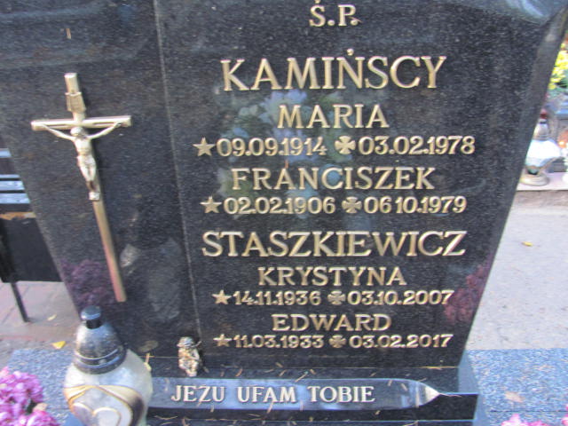 Krystyna STASZKIEWICZ 1936 Słupsk - Grobonet - Wyszukiwarka osób pochowanych